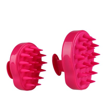 Lohas Rose Red s Shampoo Scalp Silicone Hair Massager Brush Silicone Cellulite Brush S size 7 color Mini Head Comb