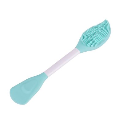 Lohas Double-headed Facial Mask Brush Stick Multi-functional Lip Scrub Brush Nose Blackhead Removal Cleaning Brush